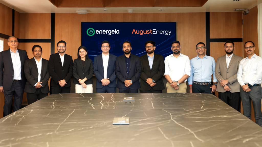 Energeia and August Energy teams at the contract signing in New Delhi, India
