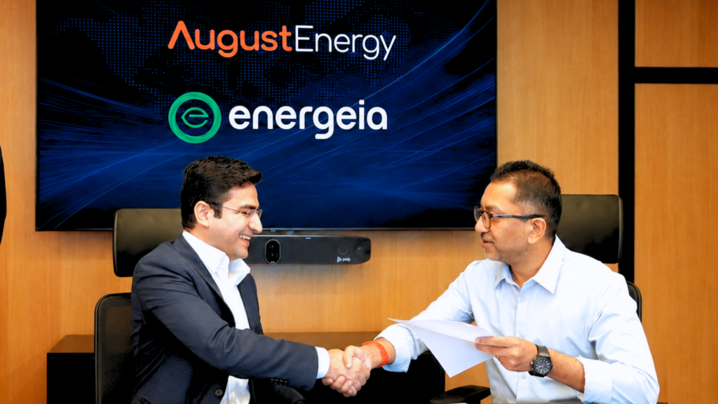 Sookrit Malik (Co-founder & CEO, Energeia) with Kunal Mehta (Co-founder & CEO, August Energy)